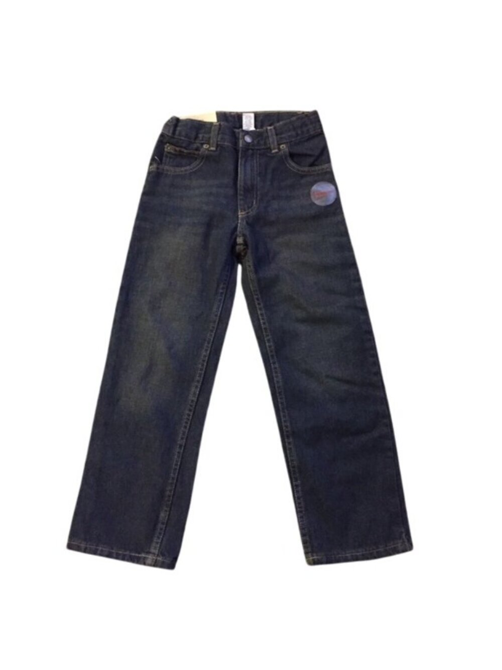 NWT Ruff Hewn Boys 7 Regular Straight Leg Jeans Dark Wash Adjustable Waist
